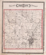 1880 Map of Pleasant Township Steuben County Indiana