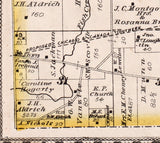 1880 Map of Richland Township Steuben County Indiana