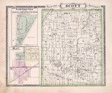 1880 Map of Scott Township Steuben County Indiana