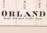 1880 Town Map of Orland Steuben County Indiana