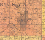 1902 Farm Line Map of Steuben County Indiana