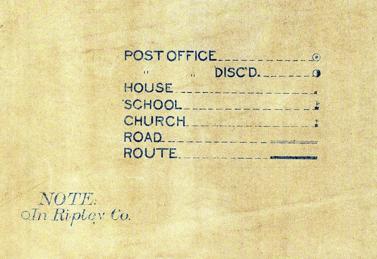 1910 Map of Dearborn County Indiana Farm Houses