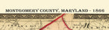 1866 Map of Montgomery County Maryland