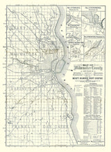 1892 Map of Milwaukee County Wisconsin