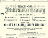 1892 Map of Milwaukee County Wisconsin