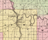 1878 Map of Lafayette County Wisconsin