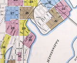 1891 Town Map of Dubuque Iowa