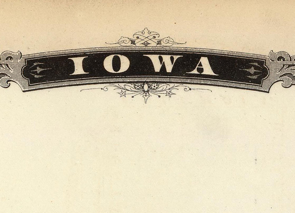 1878 Map of Iowa County Wisconsin