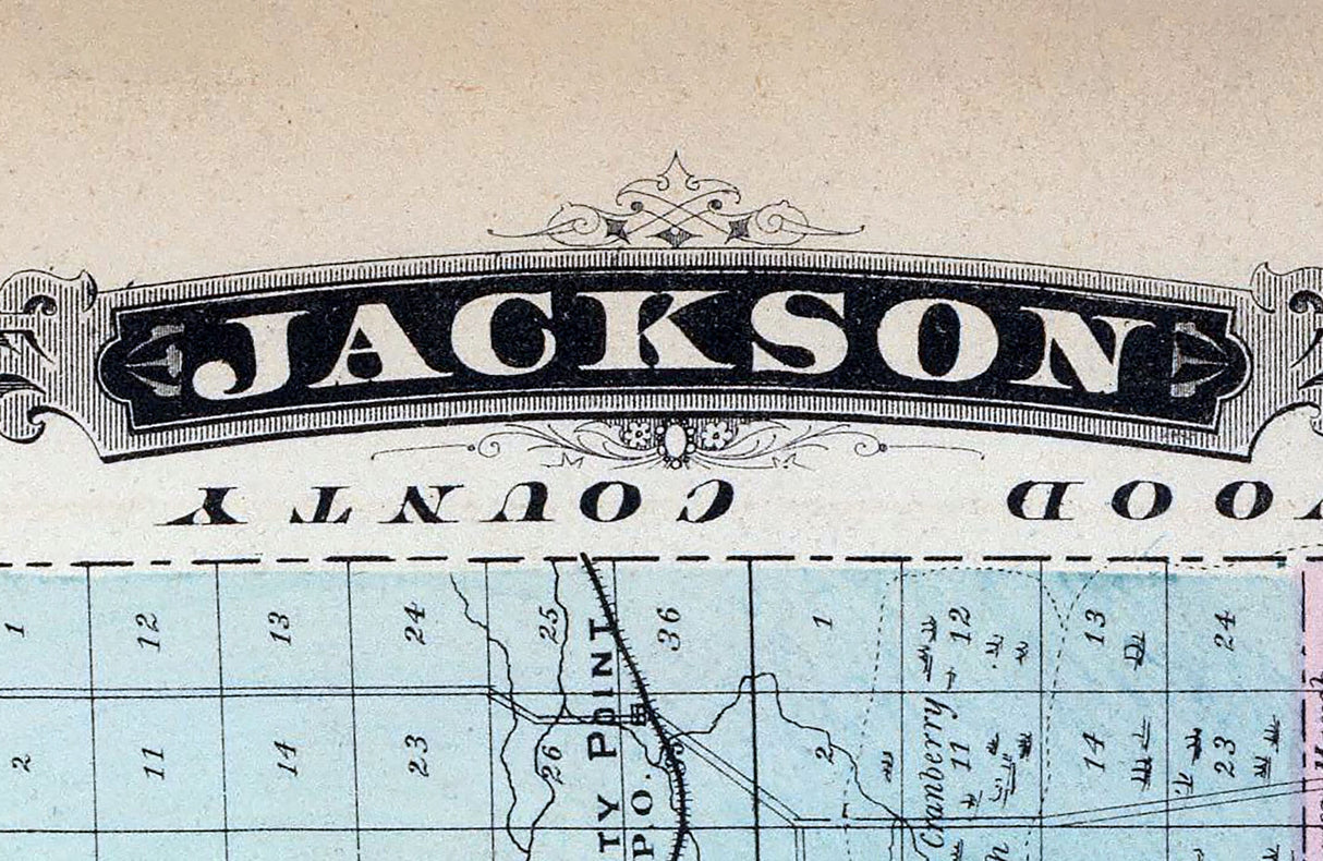 1878 Map of Jackson County Wisconsin