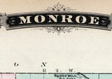 1878 Map of Monroe County Wisconsin