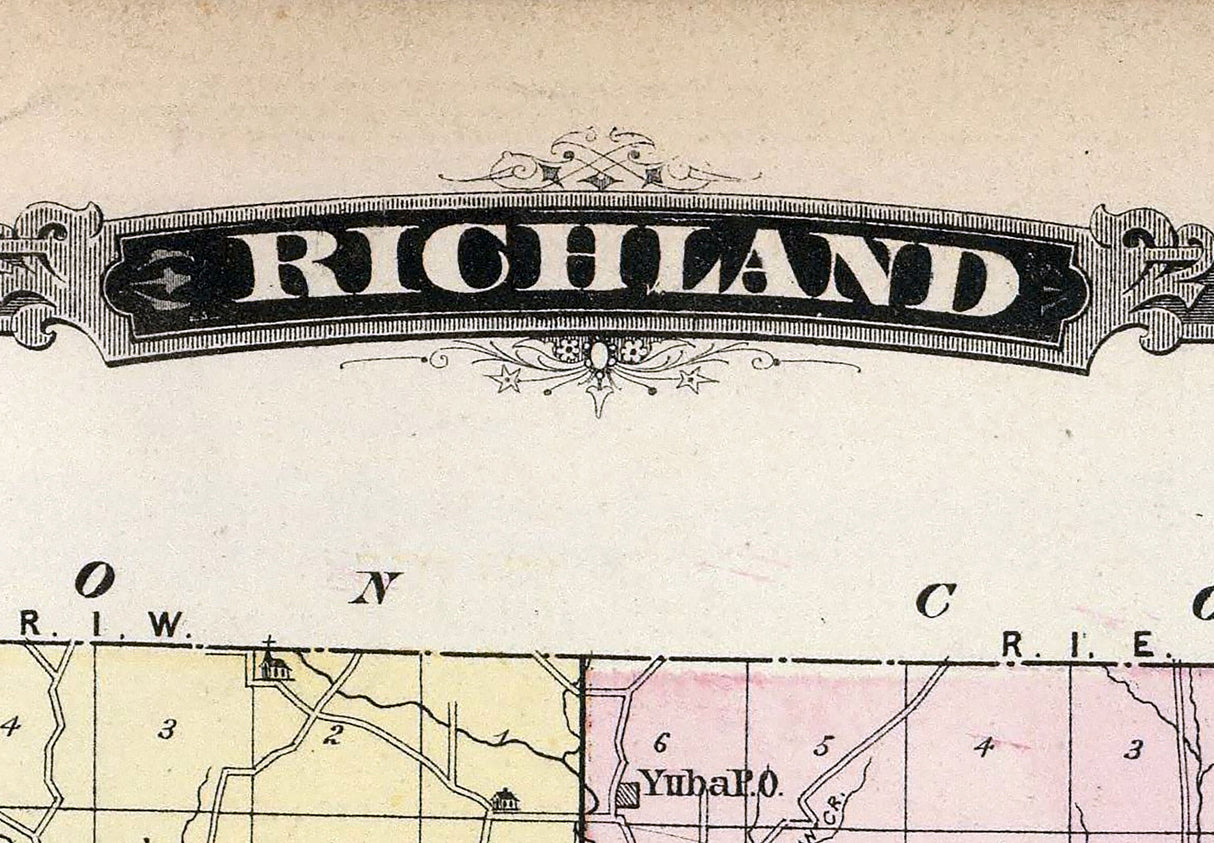 1878 Map of Richland County Wisconsin