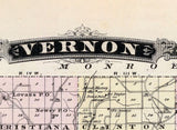 1878 Map of Vernon County Wisconsin