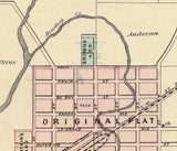 1878 Town Map of Boscobel Grant County Wisconsin