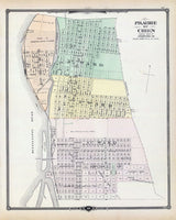 1878 Town Map of Prairie du Chien Crawford County Wisconsin