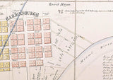 1875 Town Map of Hardinsburg Washington County Indiana