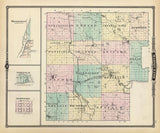 1878 Map of Marquette County Wisconsin