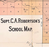 1890 Map of Crawford County Indiana Schools