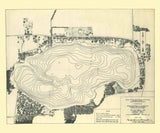 1954 Map of Yellow Creek Lake Kosciusko County Indiana