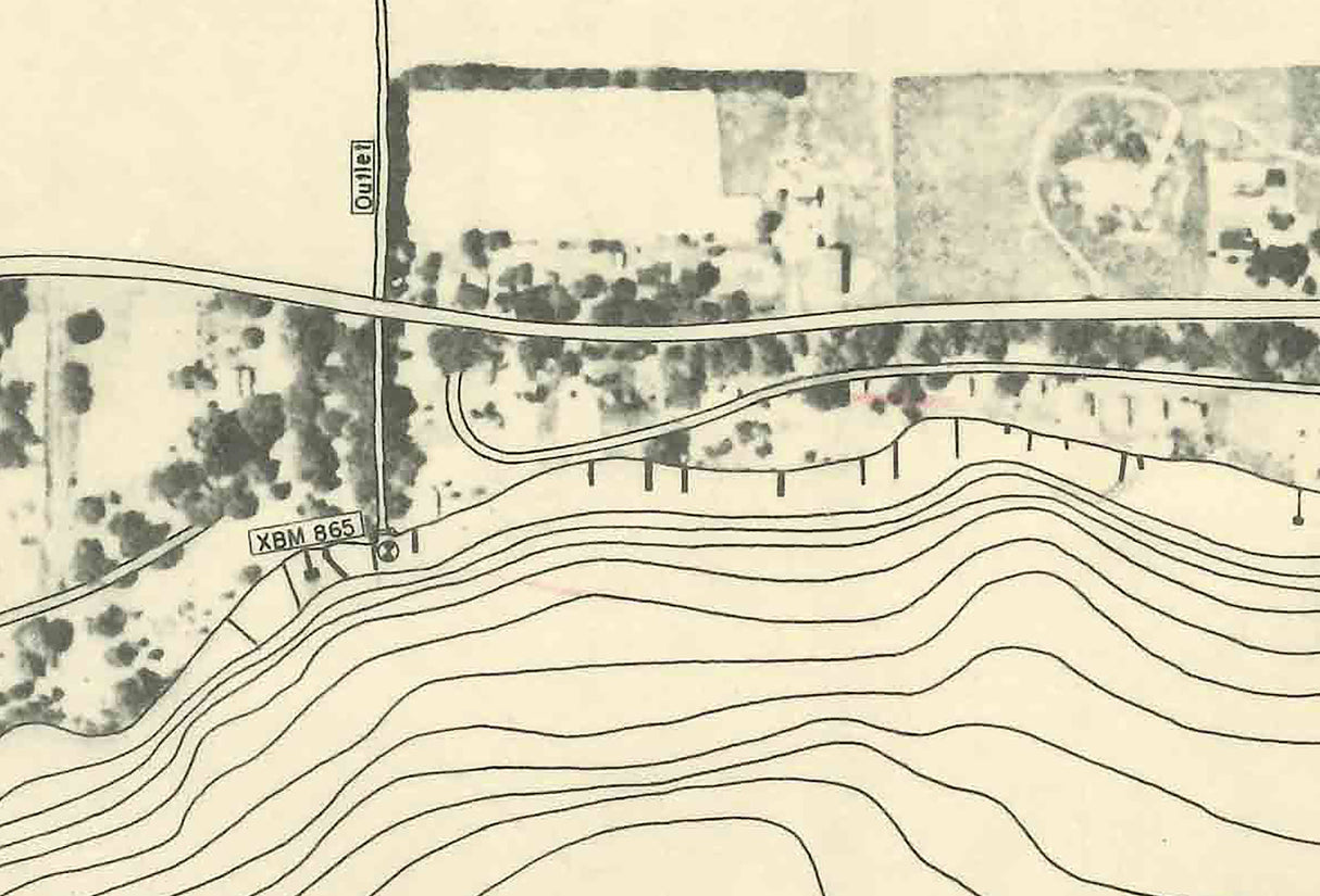 1954 Map of Yellow Creek Lake Kosciusko County Indiana