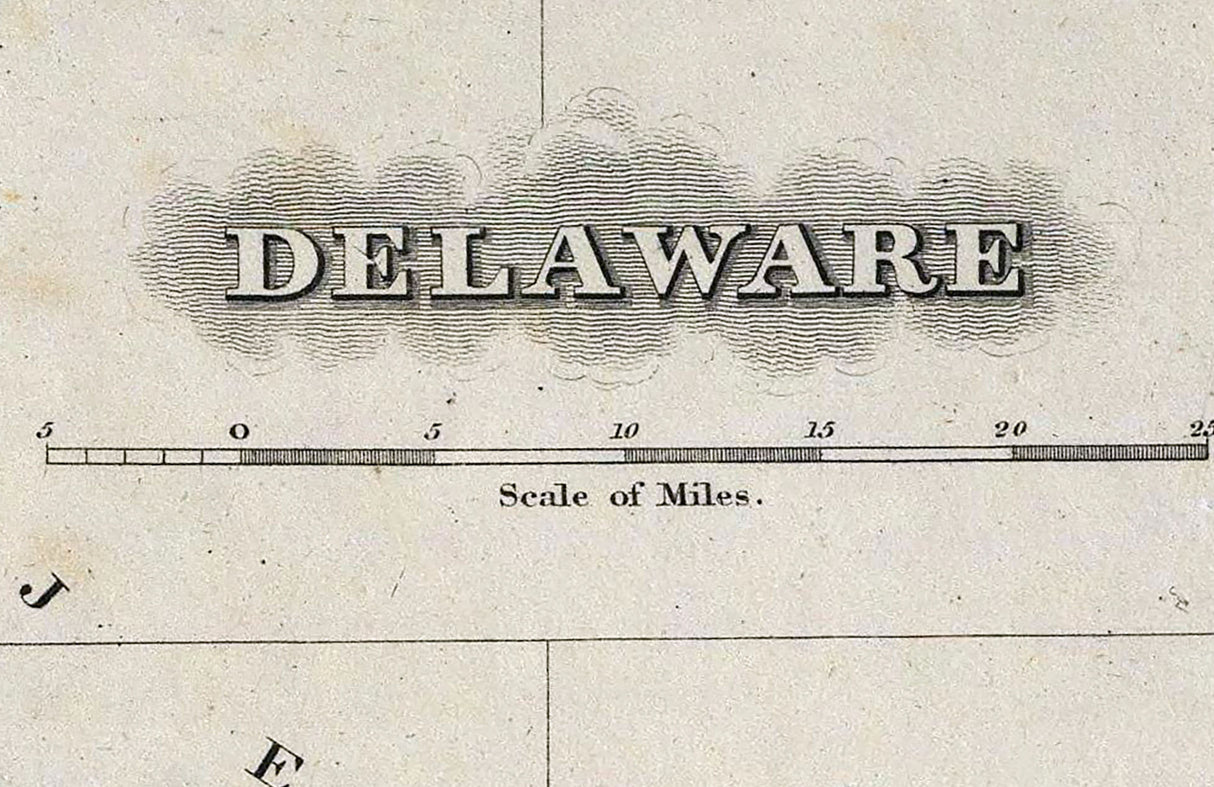 1823 Map of Delaware