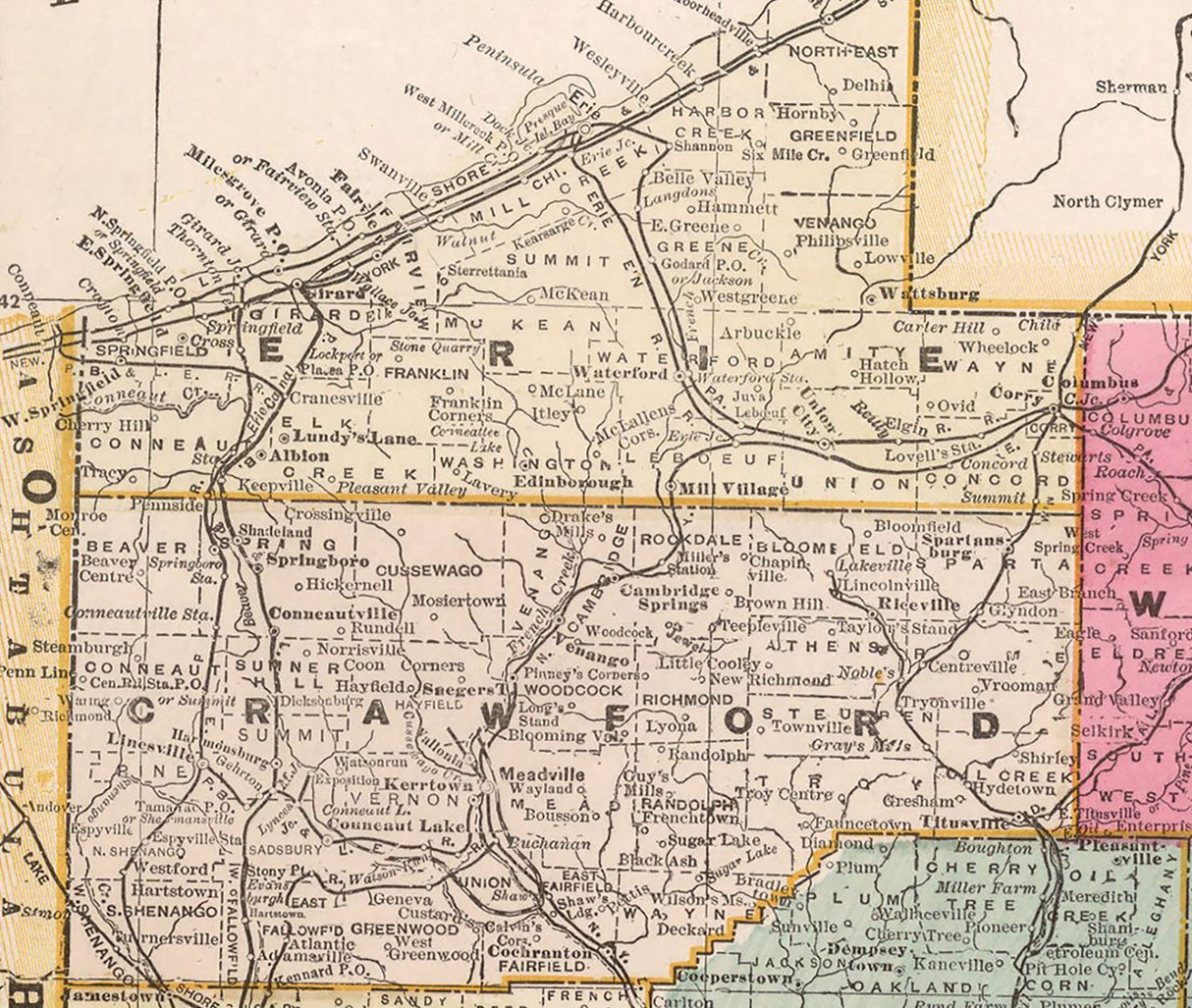 1899 Map of Pennsylvania