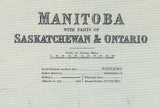 1910 Map of Manitoba Canada