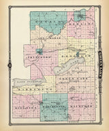 1878 Map of Green Lake County Wisconsin