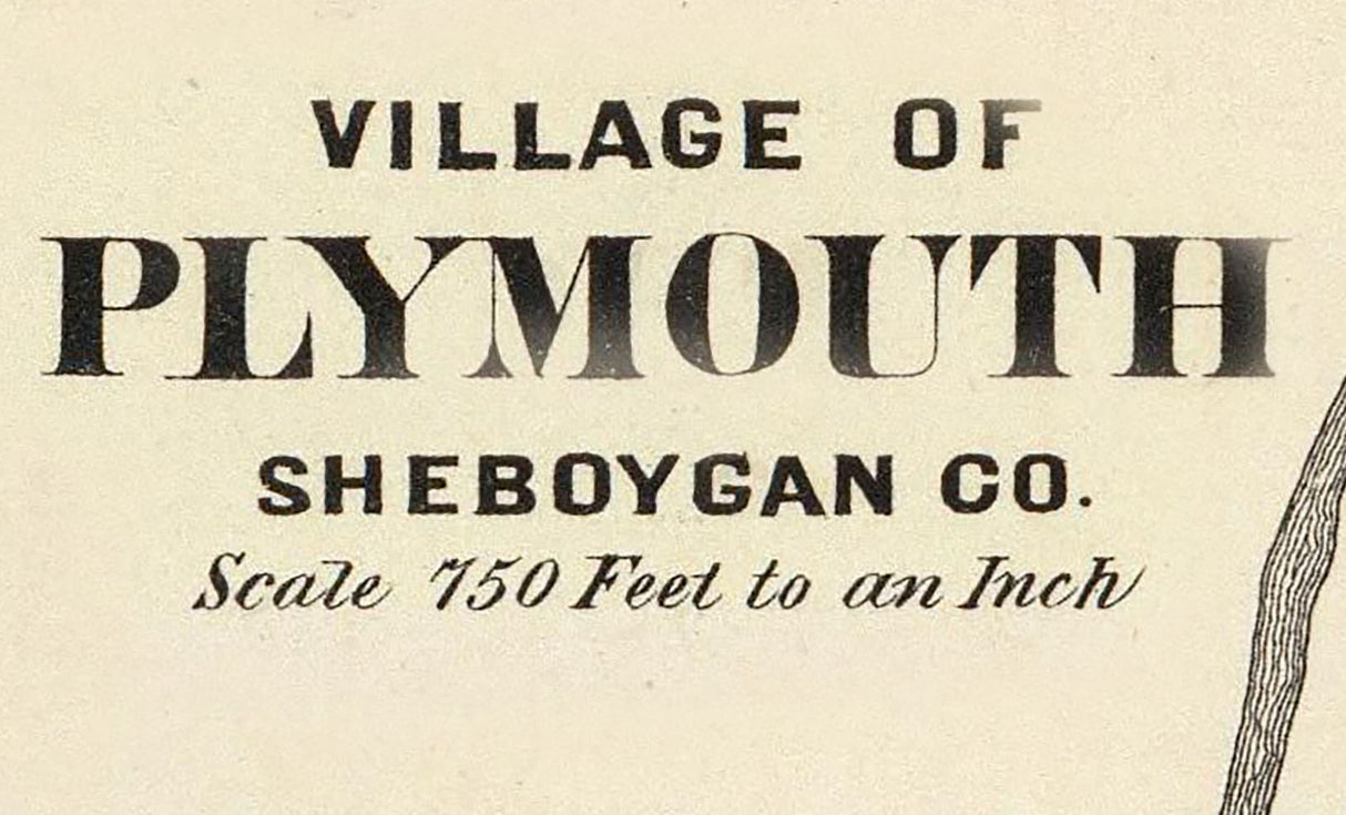 1878 Town Map of Plymouth Sheboygan County Wisconsin