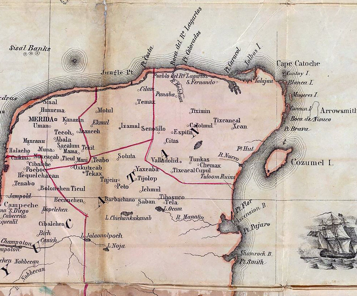 1857 Map of Central America