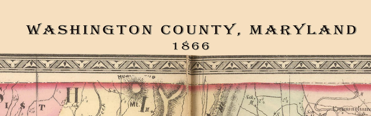 1866 Map of Washington County Maryland