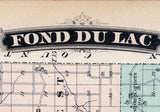 1878 Map of Fond Du Lac County Wisconsin