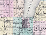 1878 Map of Fond Du Lac County Wisconsin