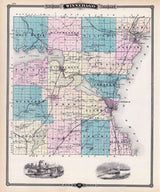 1878 Map of Winnebago County Wisconsin