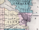 1878 Map of Winnebago County Wisconsin