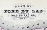 1878 Town Map of Fond Du Lac Wisconsin