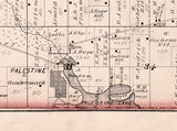 1879 Map of Harrison Township Kosciusko County Indiana