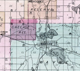 1879 Map of Kosciusko County Indiana