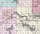 1879 Map of Kosciusko County Indiana