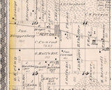 1879 Map of Scott Township Kosciusko County Indiana