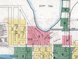 1910 Town Map of Warsaw Kosciusko County Indiana