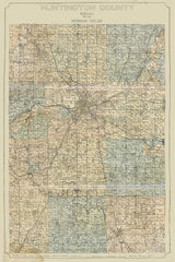 1903 Farm Line Map of Huntington County Indiana