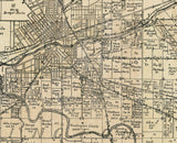 1903 Farm Line Map of Huntington County Indiana