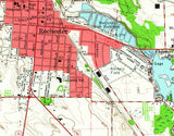 1964 Map of Lake Manitou Indiana Rochester