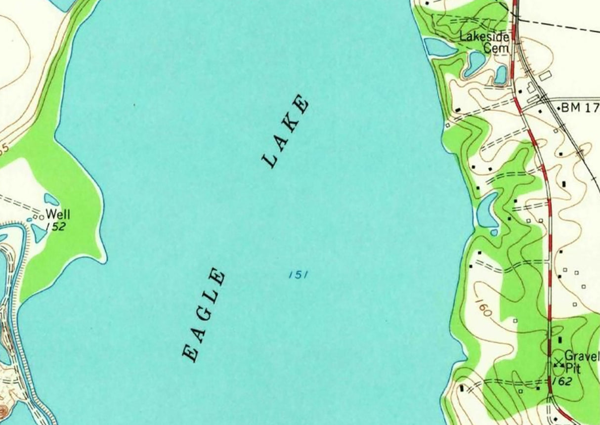 1965 Map of Eagle Lake Texas