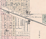 1879 Town Map of Pierceton Kosciusko County Indiana