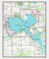 1992 Map of Webster Lake Indiana