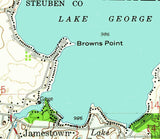 1960 Map of Lake George Steuben County Indiana