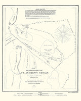 1850 Nautical Map of St Andrew Shoals and Sound Georgia