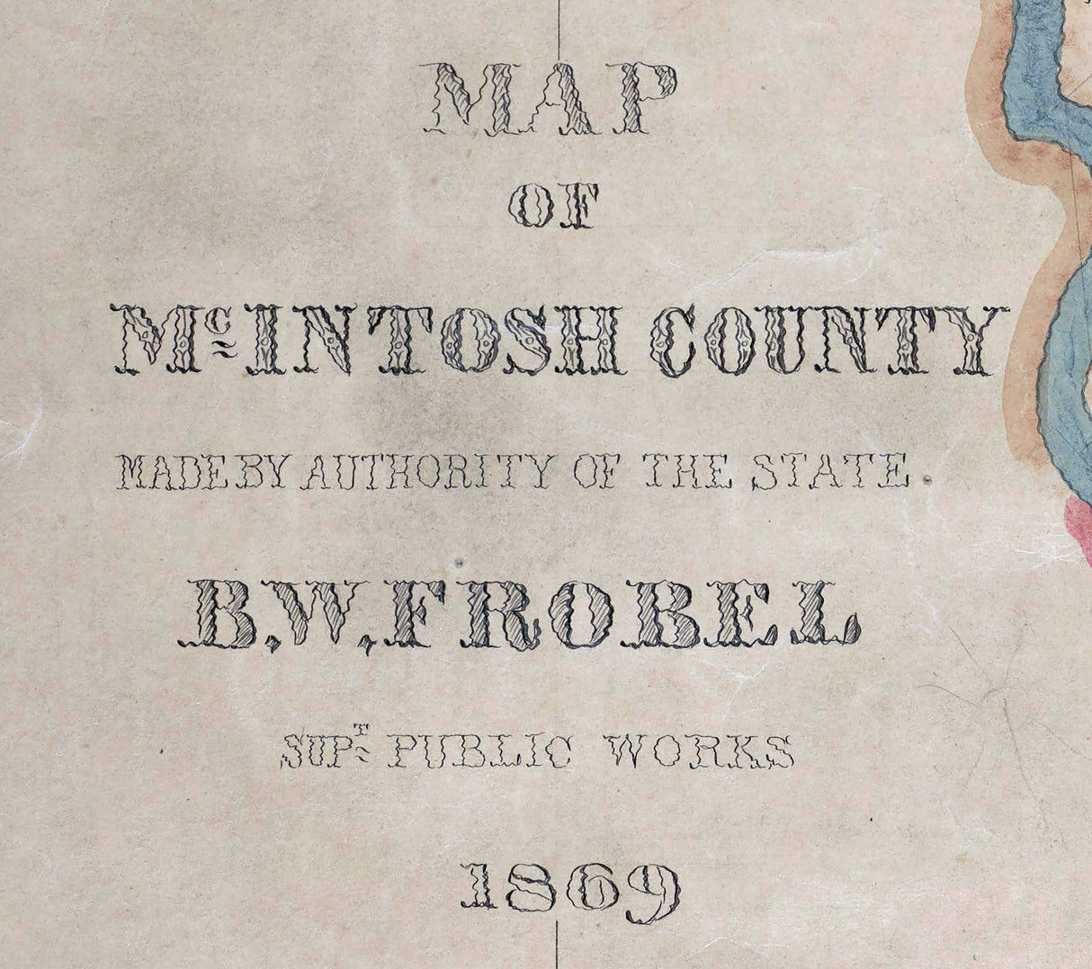 1869 Map of McIntosh County Georgia