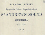 1873 Nautical Map of St Andrew Sound Georgia